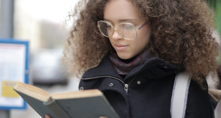 girl reading book