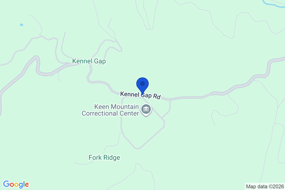 Map showing the location of Appalachian College of Pharmacy in Oakwood, Virginia
