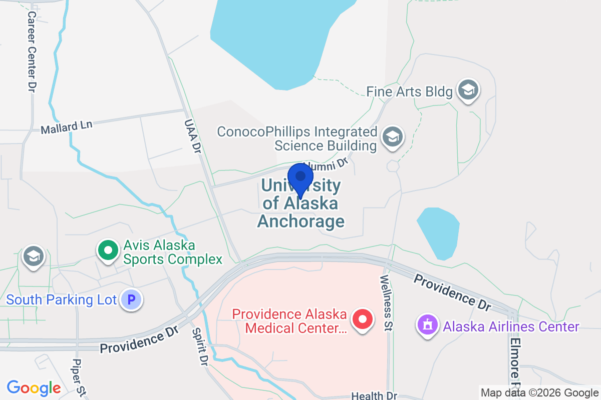 Map showing the location of Idaho State University – Anchorage, AK in Anchorage, Alaska