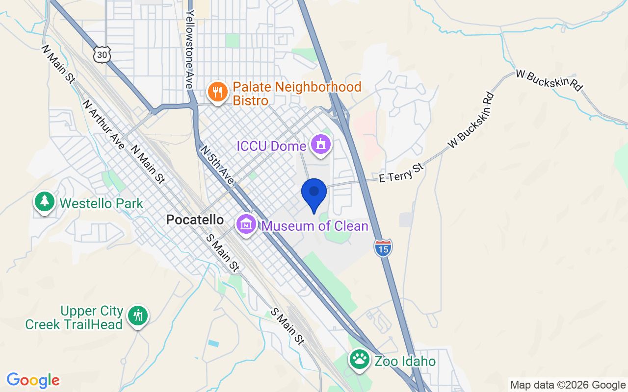 Map of the 1 pharmacy school campus in Idaho