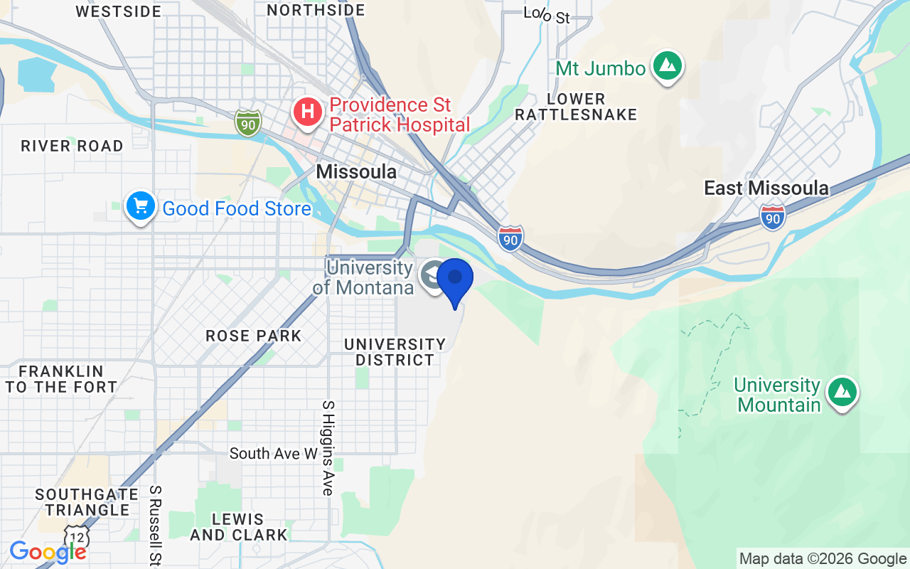 Map of the 1 pharmacy school campus in Montana