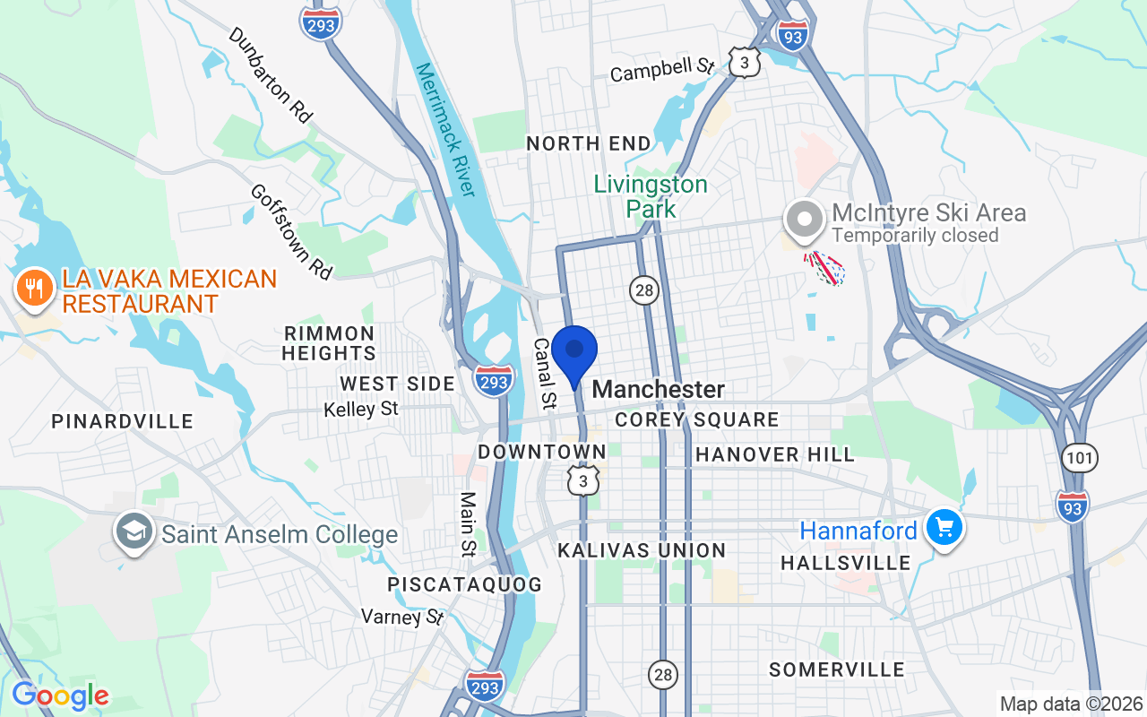 Map of the 1 pharmacy school campus in New Hampshire