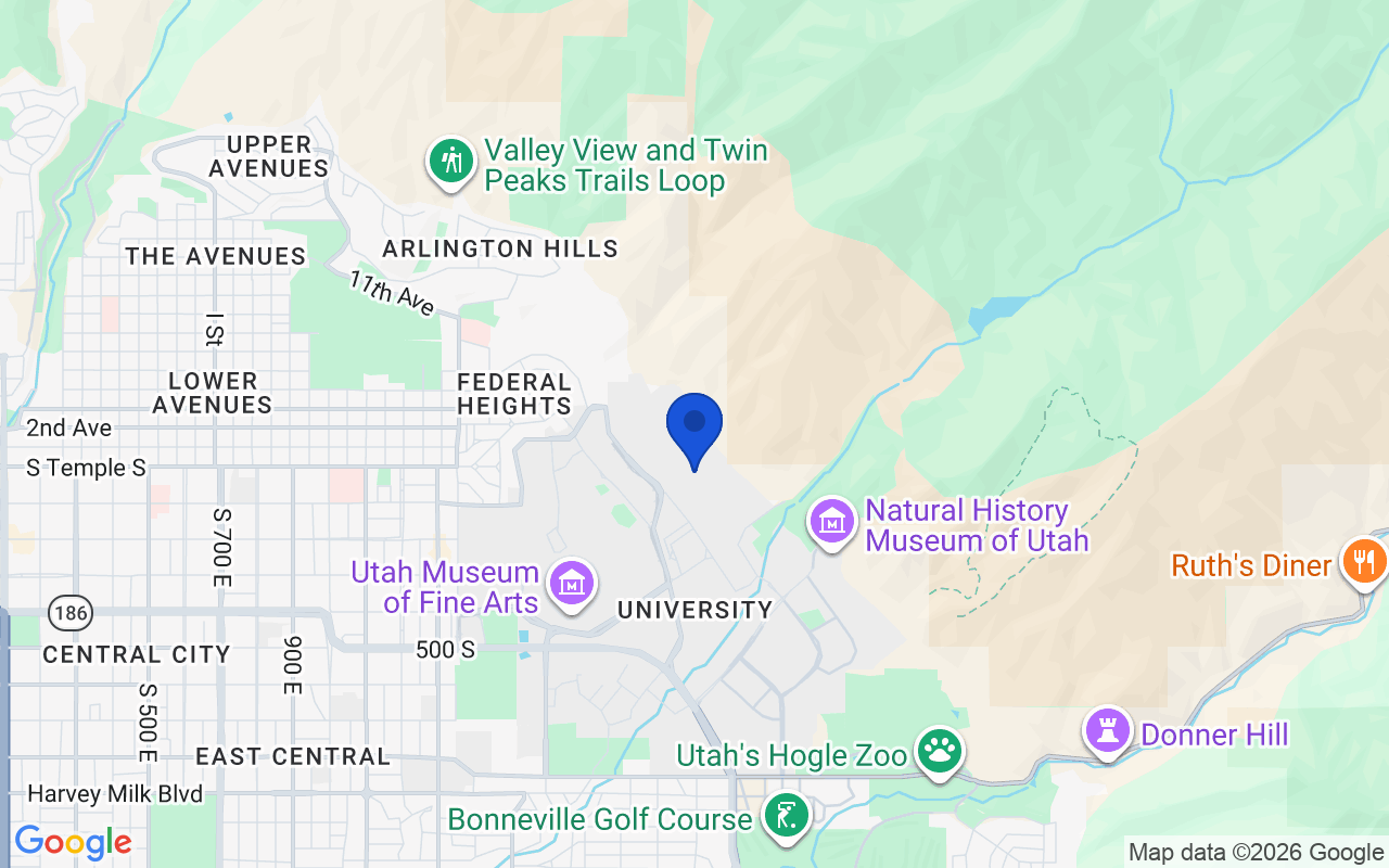 Map of the 1 pharmacy school campus in Utah